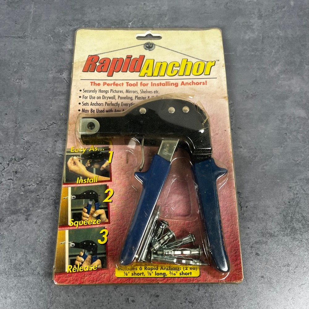 RapidAnchor Wall Anchor Installation Tool Kit w/ 6 Anchors SKU 65969 New‎ Sealed